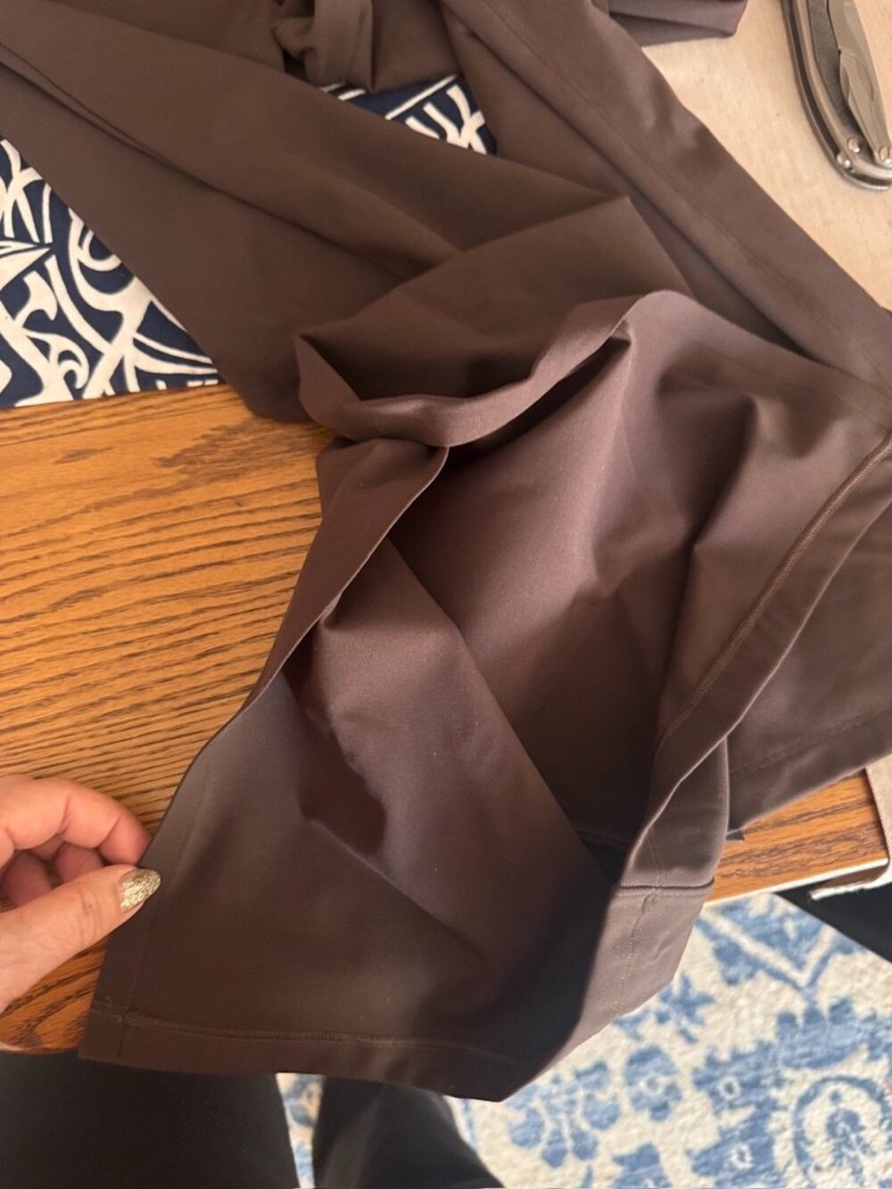 LULULEMON Smooth-Fit Split-Hem High-Rise Flared Pant Espresso Brown 6 - Picture 10 of 11